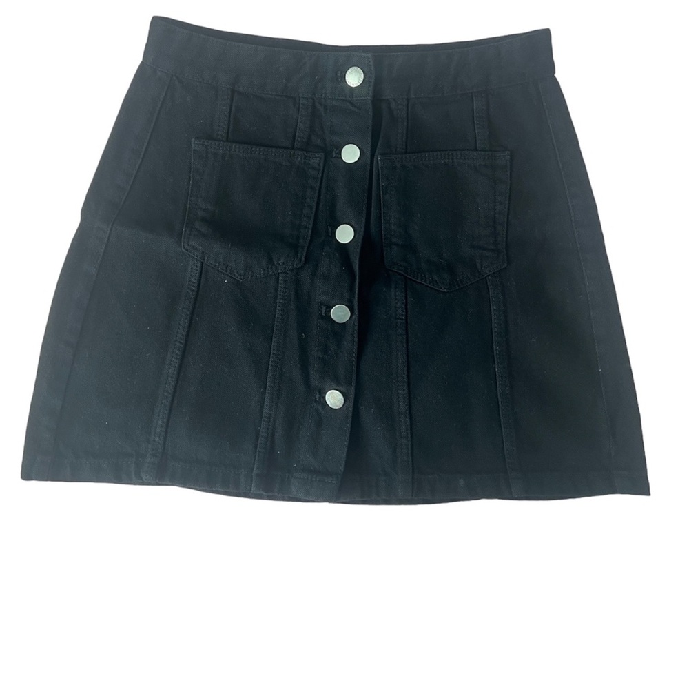 Zara black jean skirt